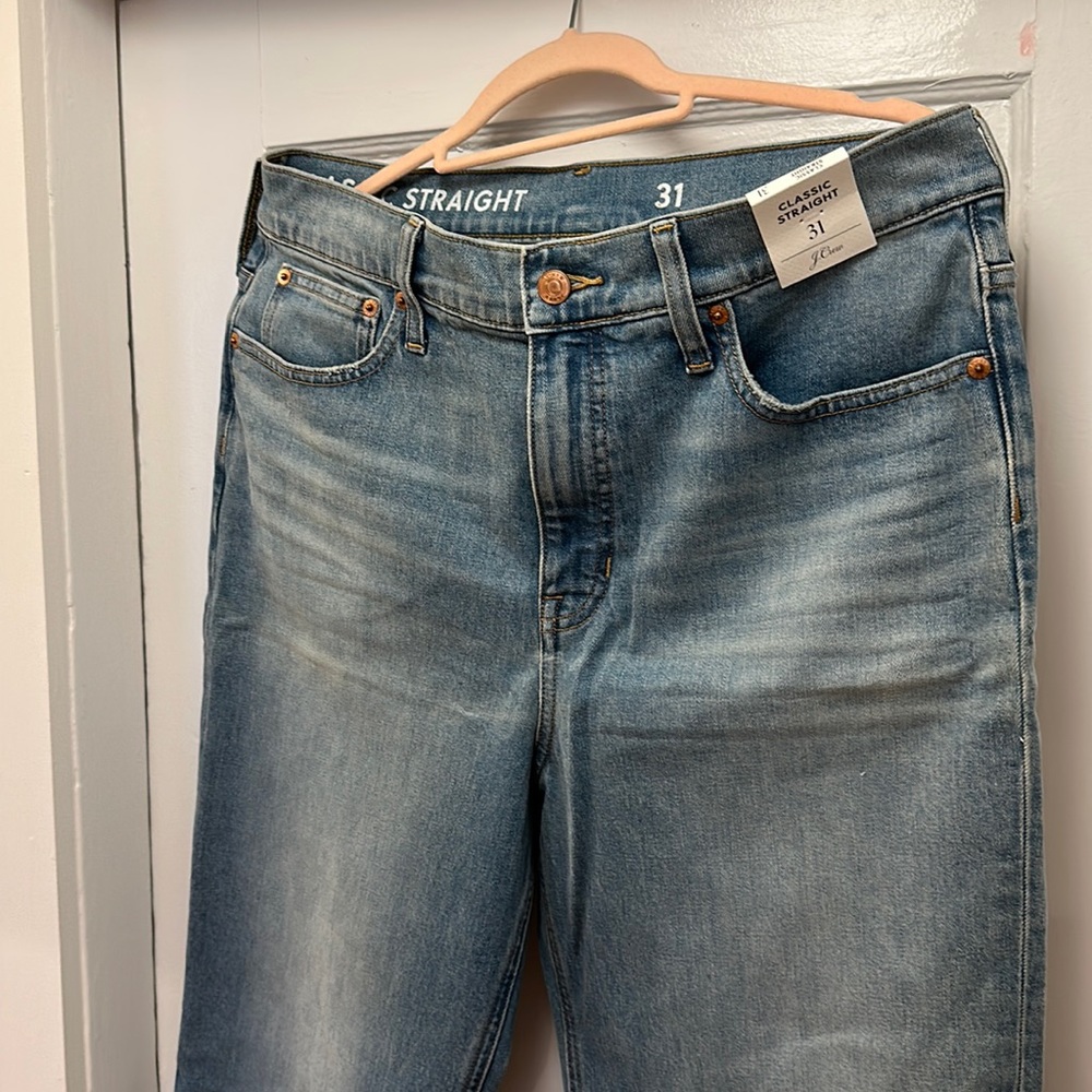 J Crew classic straight denim, size 31